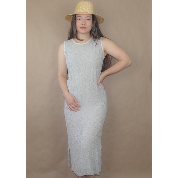 vintage Dresses & Skirts - (2) vtg 90s stampa minimal crinkle midi dress